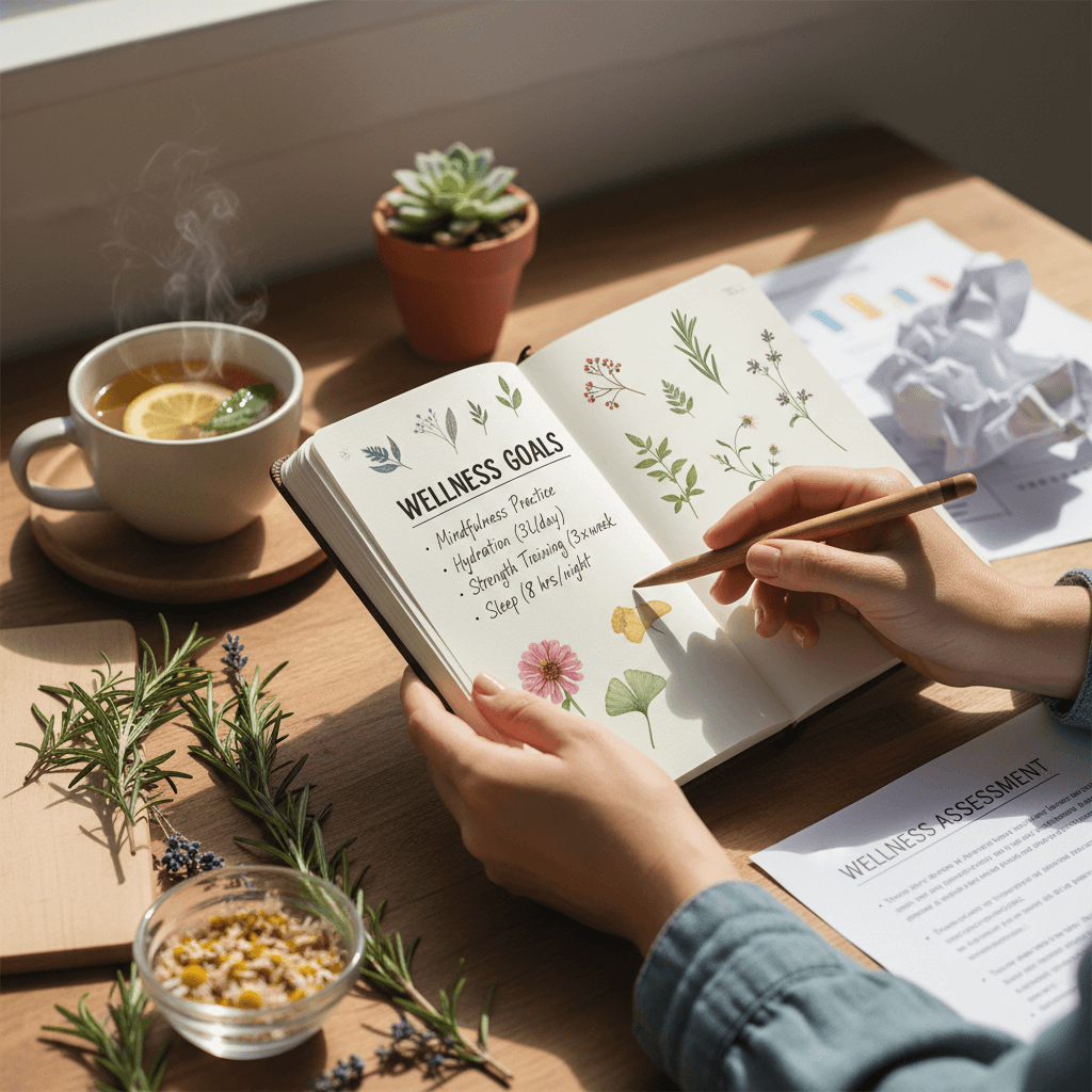 Therapist and patient reviewing a personalized wellness plan